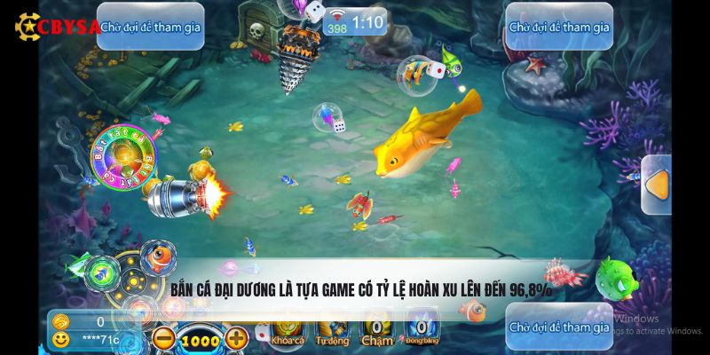 Bắn Cá Đại Dương là tựa game có tỷ lệ hoàn xu lên đến 96,8%