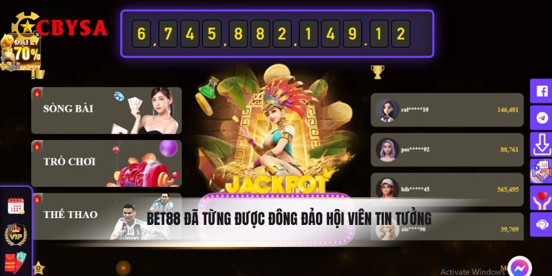 BET88 đã từng được đông đảo hội viên tin tưởng