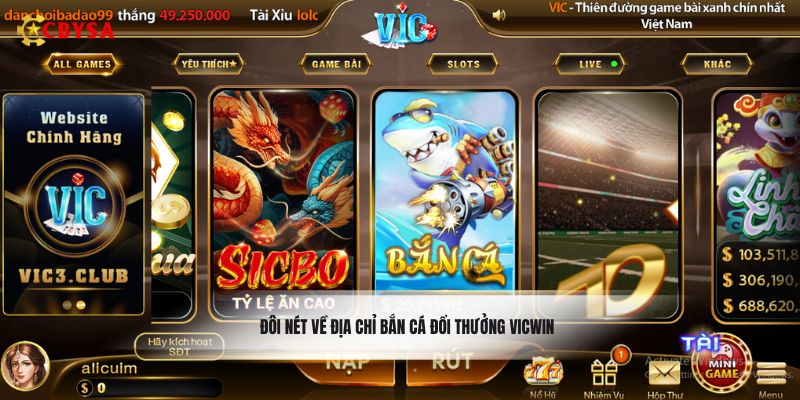 Đôi nét về địa chỉ bắn cá đổi thưởng Vicwin