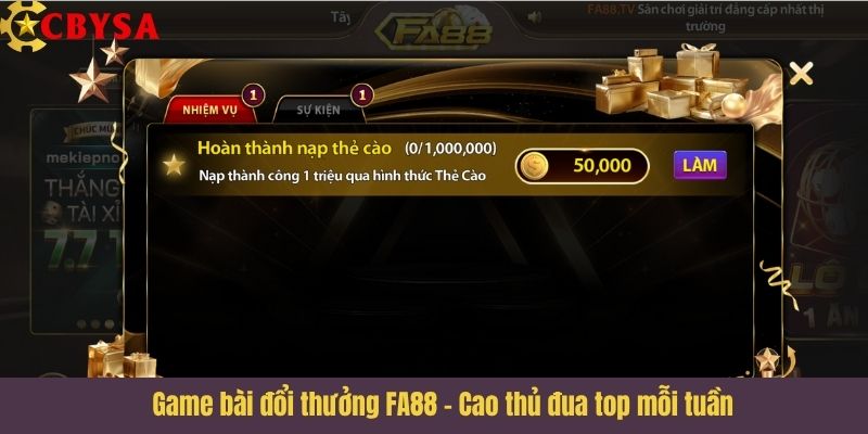 Game bài đổi thưởng FA88 - Cao thủ đua top mỗi tuần