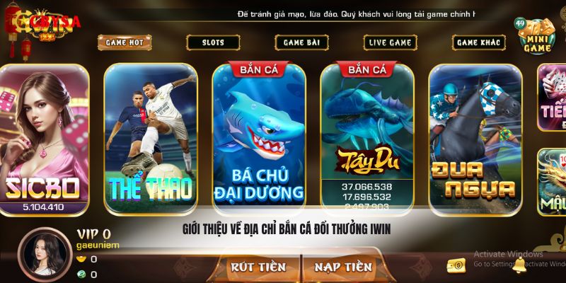 Giới thiệu về địa chỉ bắn cá đổi thưởng Iwin