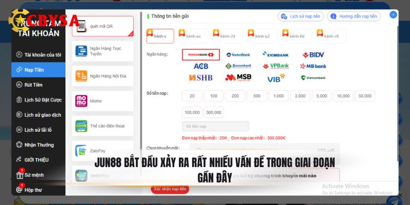 JUN88 bắt đầu xảy ra rất nhiều vấn đề trong giai đoạn gần đây