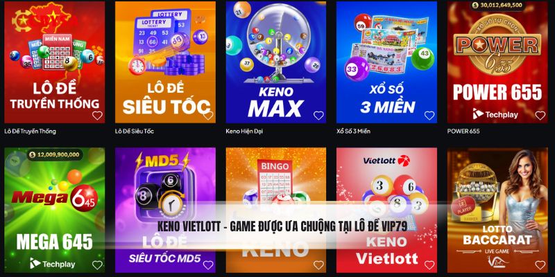Keno Vietlott - Game được ưa chuộng tại lô đề Vip79