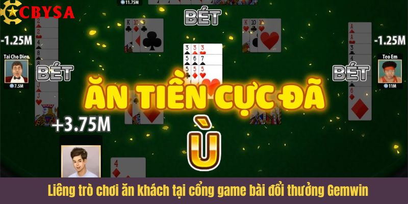 Liêng trò chơi ăn khách tại cổng game bài đổi thưởng Gemwin