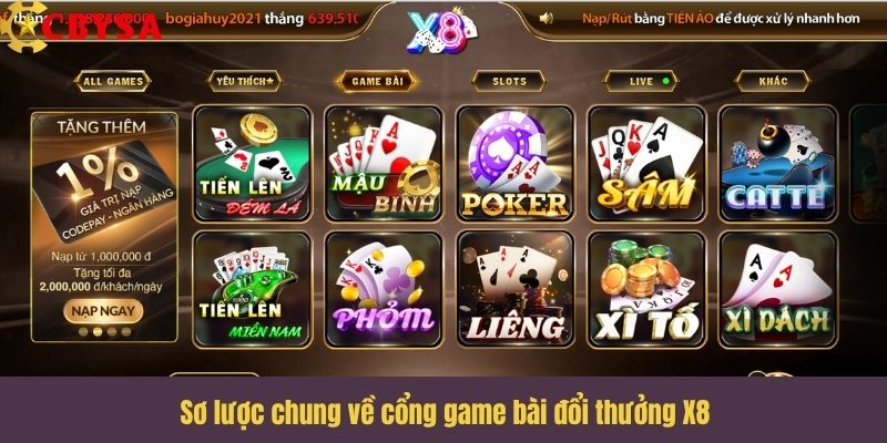 Sơ lược chung về cổng game bài đổi thưởng X8