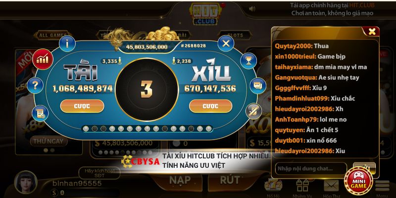 Tài Xỉu Hitclub tích hợp nhiều công nghệ hiện đại