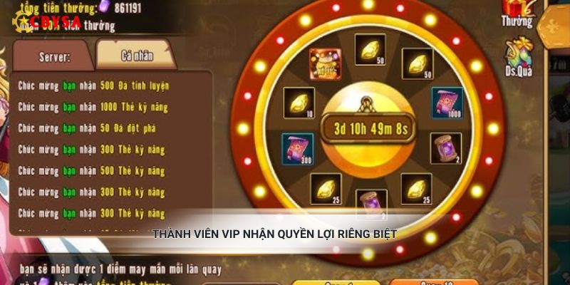 Thành viên VIP nhận quyền lợi riêng biệt