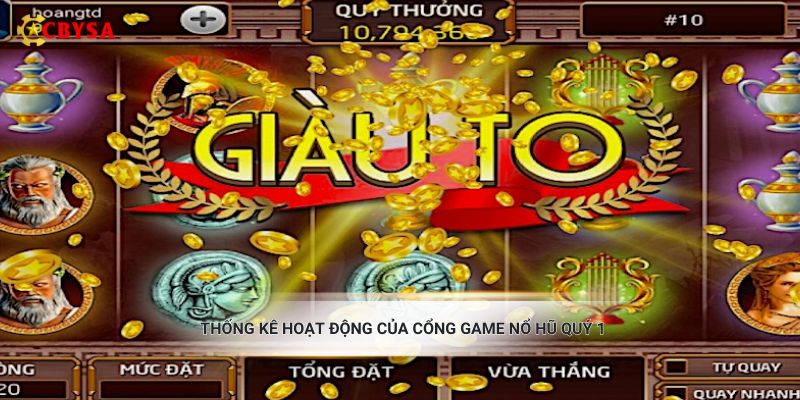 Thống kê hoạt động của cổng game nổ hũ quý 1