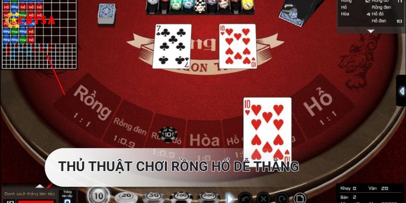Thủ thuật đặt cược Rồng Hổ giúp nâng cao tỷ lệ chiến thắng